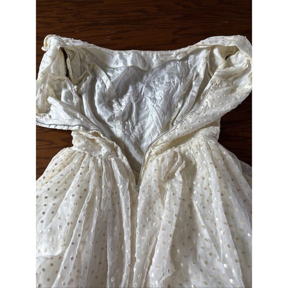 VTG 50’s Best & Co Fifth Ave Party / Wedding / Prom Dress Tulle Dotted Swiss - Picture 13 of 15